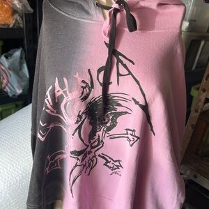 Metallica Jagged Skull Split-Dye Crop Top Hoodie Womens size XL as is condition